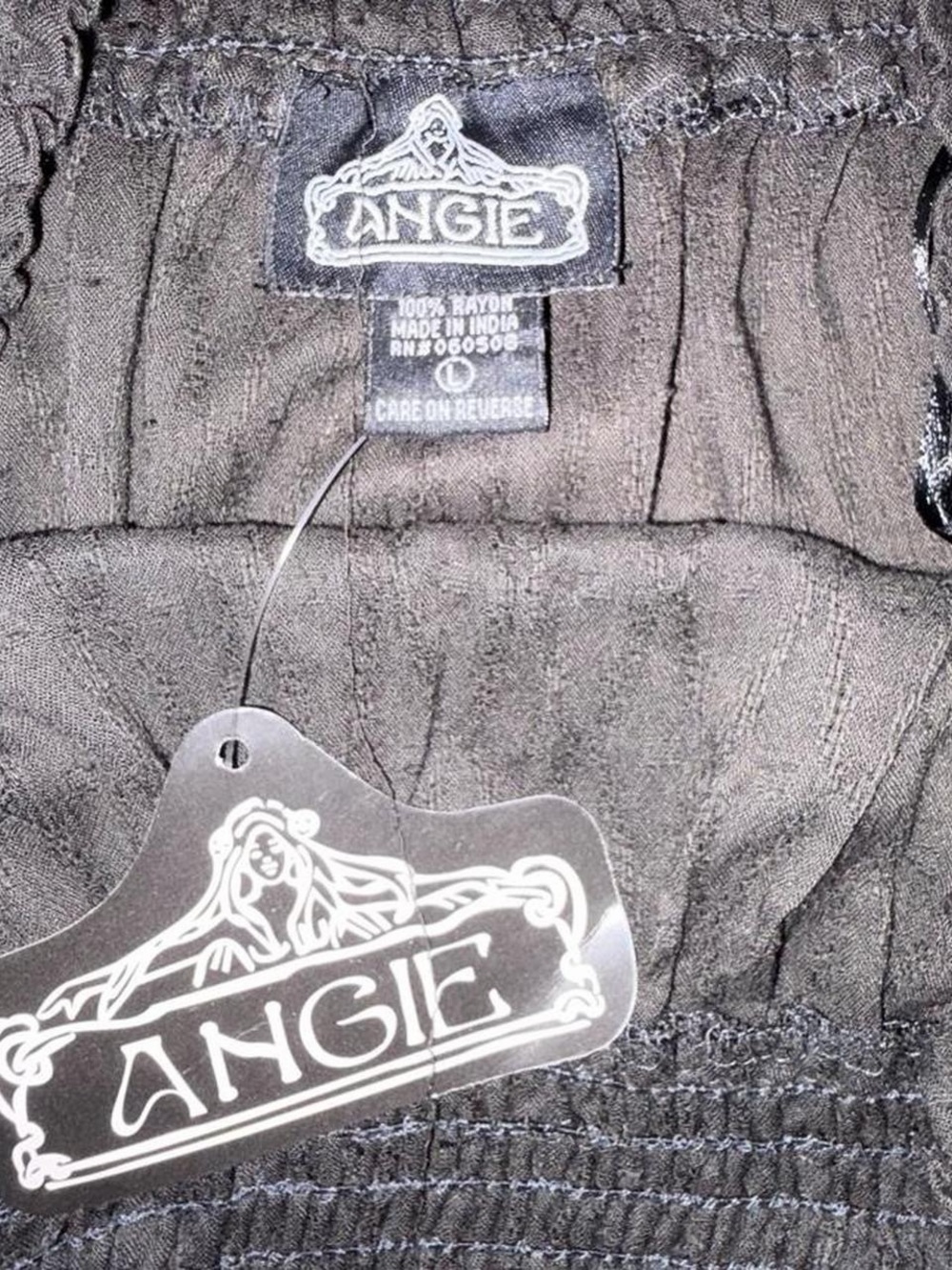 Angie Off-Shoulder Bell Sleeve Top - Charcoal - Picture 6 of 7